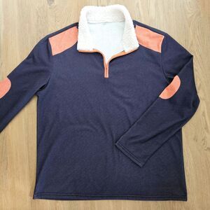 Gray-Black Pullover 1/2 Zip Shirt Jacket Wooly Collar Mens XL Sweatshirt NWOT